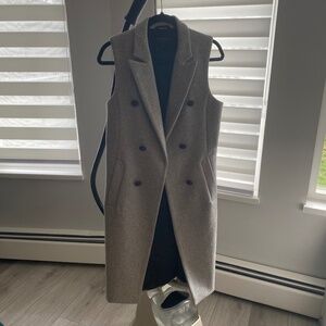 Rag & Bone ‘Faye’ Longline Double Breasted Wool Blend Vest, size 8